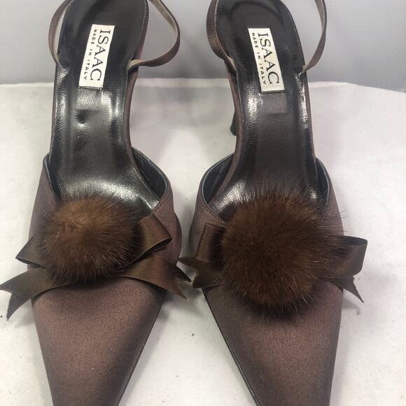 Isaac Mizrahi Sidra Pointy Toe Slingback Heels - Picture 3 of 8